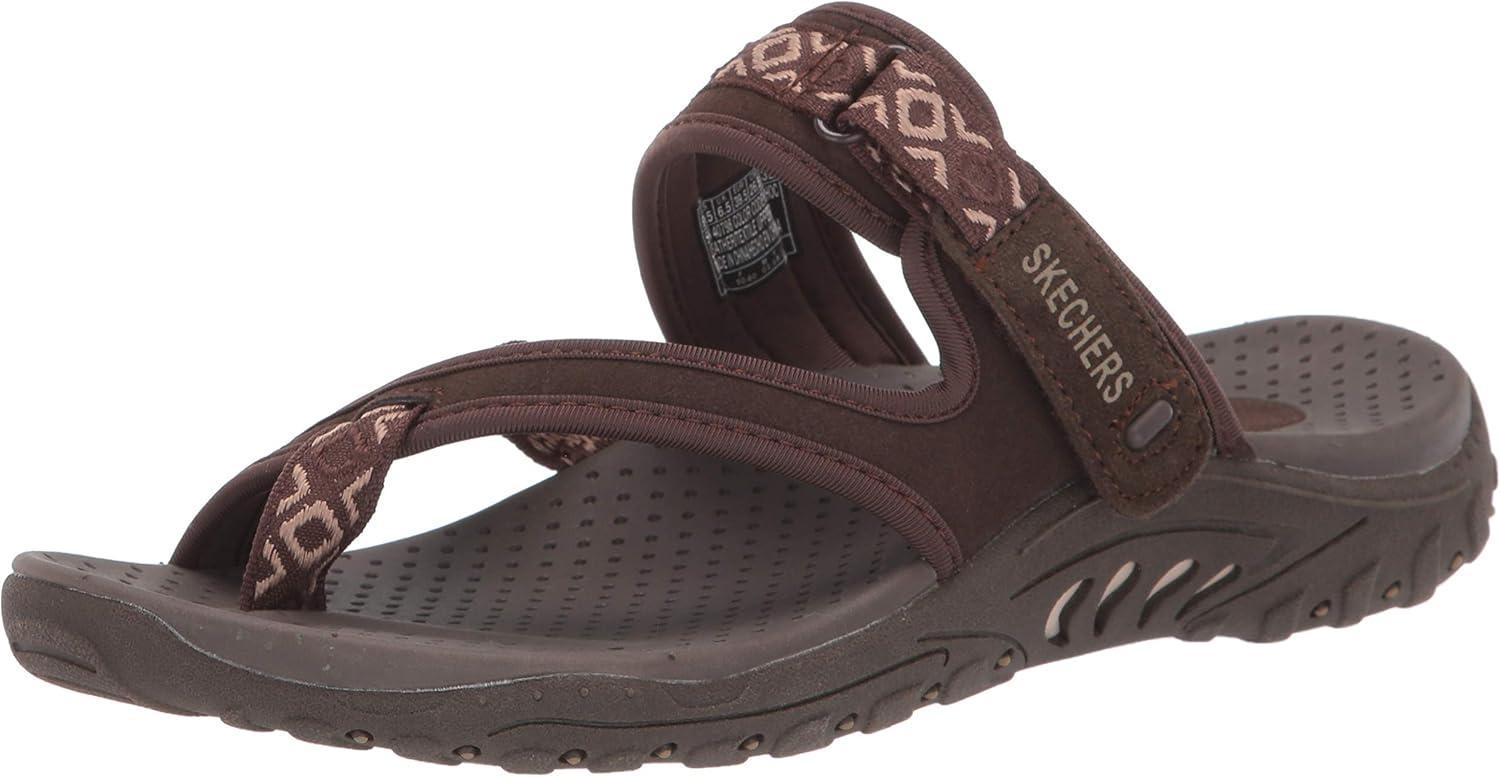 imageSkechers Womens REGGAE Trailway FlipFlop SandalsChocolate