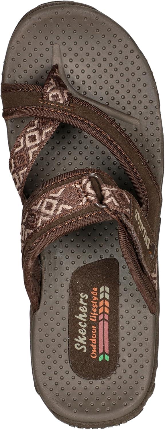 imageSkechers Womens REGGAE Trailway FlipFlop SandalsChocolate