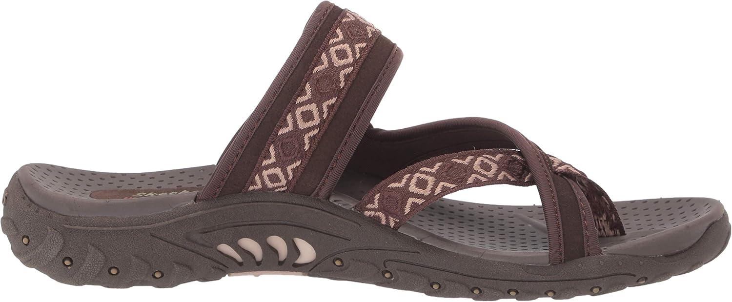 imageSkechers Womens REGGAE Trailway FlipFlop SandalsChocolate