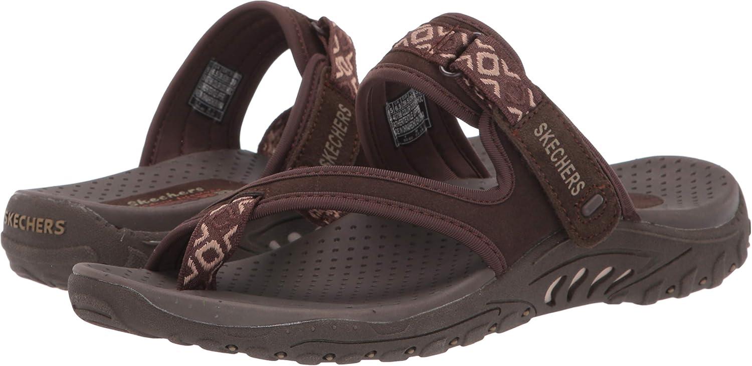 imageSkechers Womens REGGAE Trailway FlipFlop SandalsChocolate