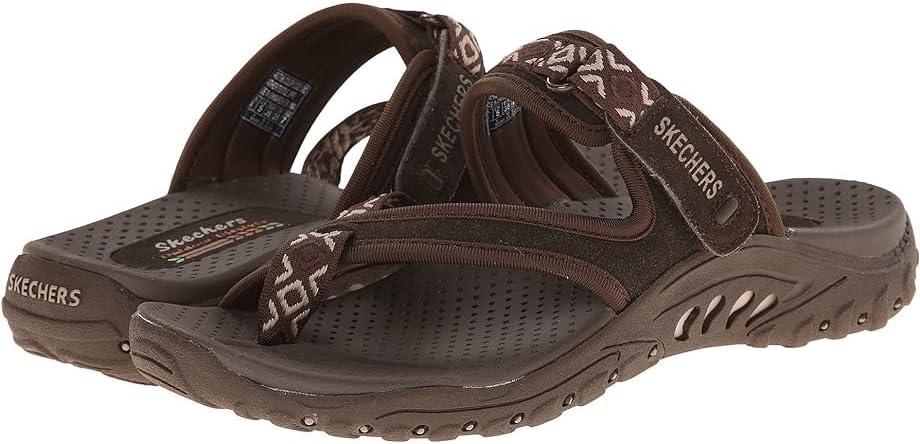 imageSkechers Womens REGGAE Trailway FlipFlop SandalsChocolate