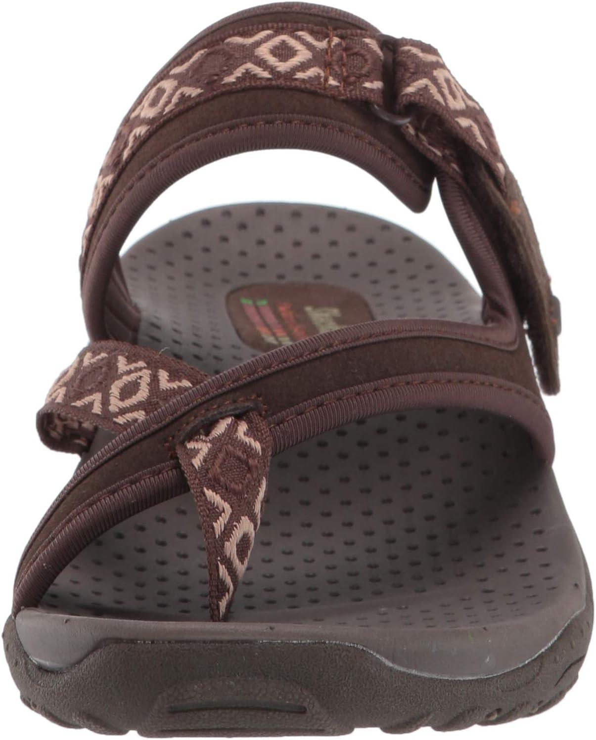 imageSkechers Womens REGGAE Trailway FlipFlop SandalsChocolate