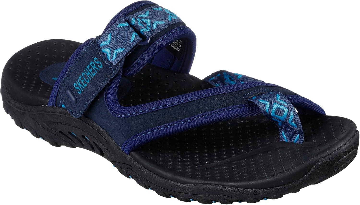 imageSkechers Womens REGGAE Trailway FlipFlop SandalsNavy