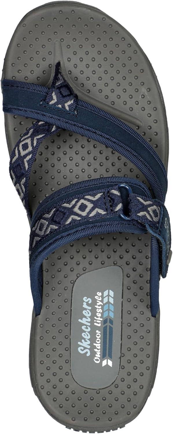 imageSkechers Womens REGGAE Trailway FlipFlop SandalsNavyGrey
