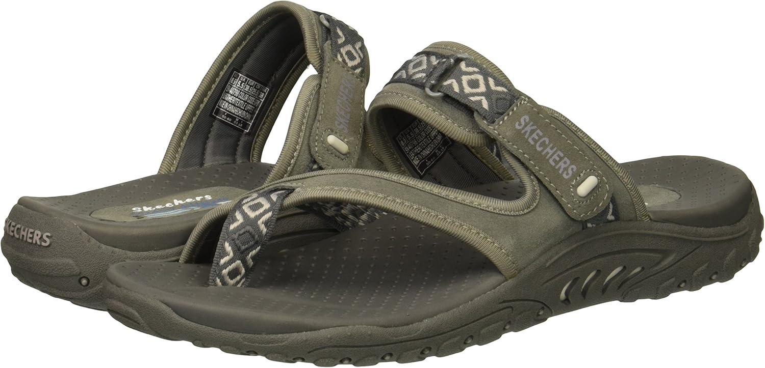imageSkechers Womens REGGAE Trailway FlipFlop SandalsOlive