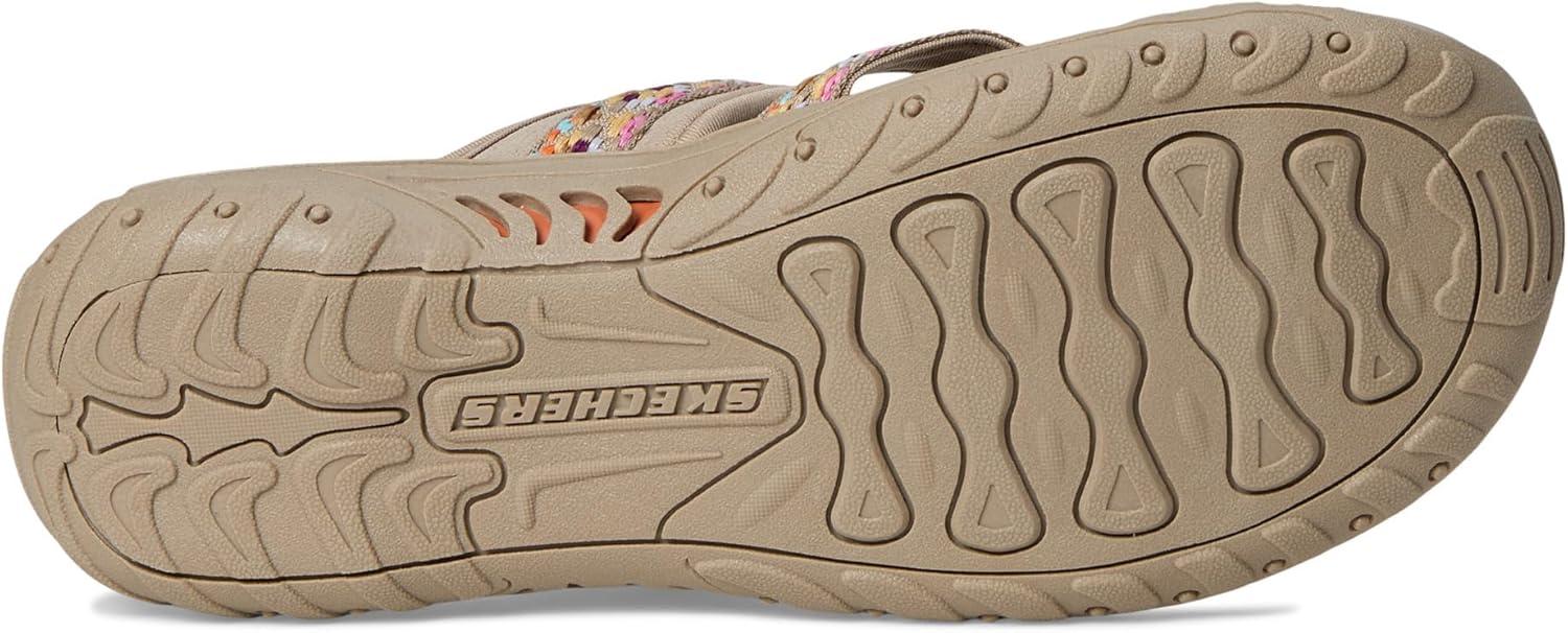 imageSkechers Womens REGGAE Trailway FlipFlop SandalsTaupeMulti