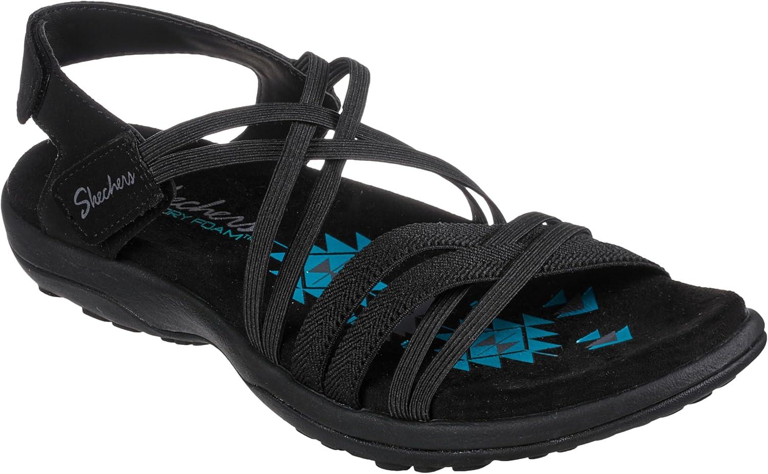 imageSkechers Womens Reggae Slim Takes Two SandalBlackBlack