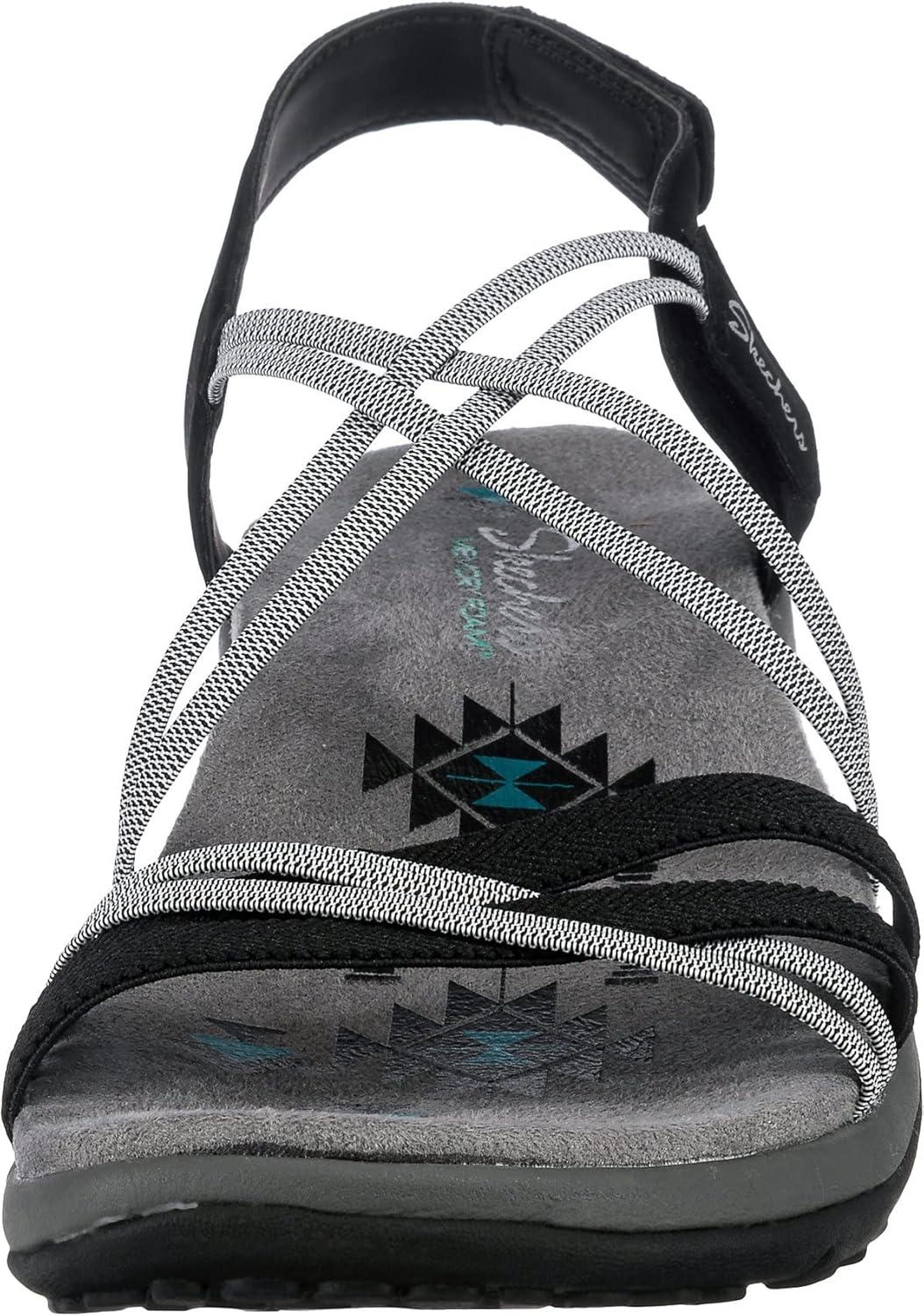imageSkechers Womens Reggae Slim Takes Two SandalBlackCharcoal