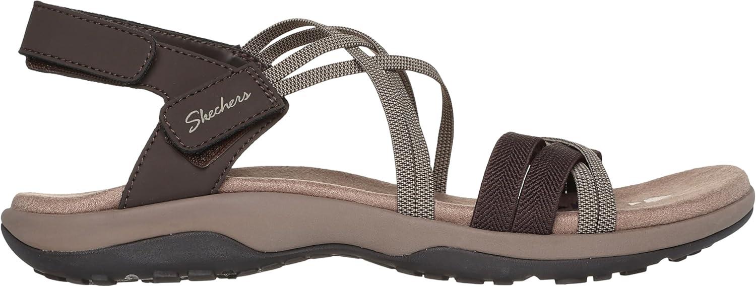 imageSkechers Womens Reggae Slim Takes Two SandalChocolate
