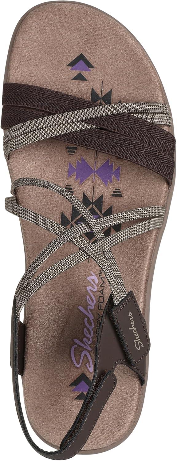 imageSkechers Womens Reggae Slim Takes Two SandalChocolate