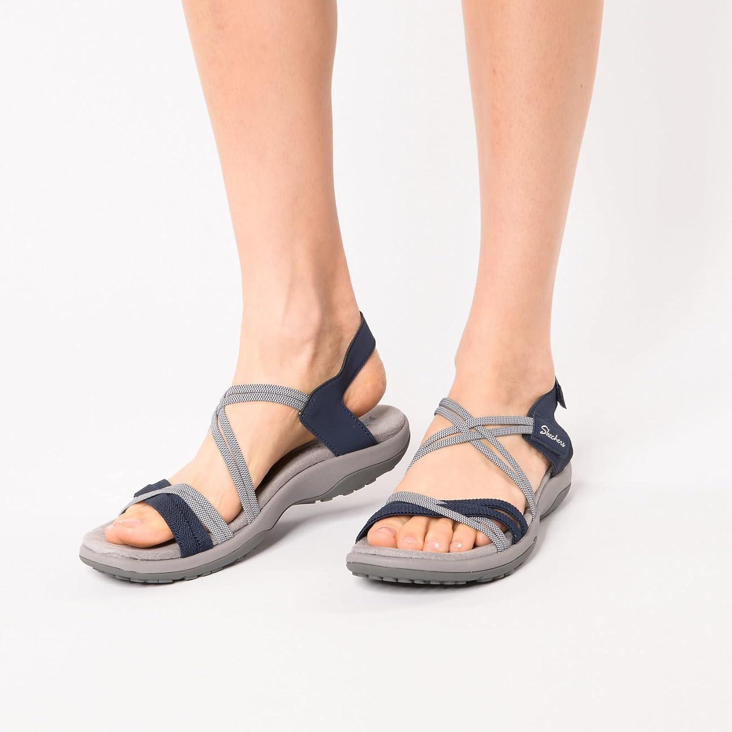 imageSkechers Womens Reggae Slim Takes Two SandalNavy