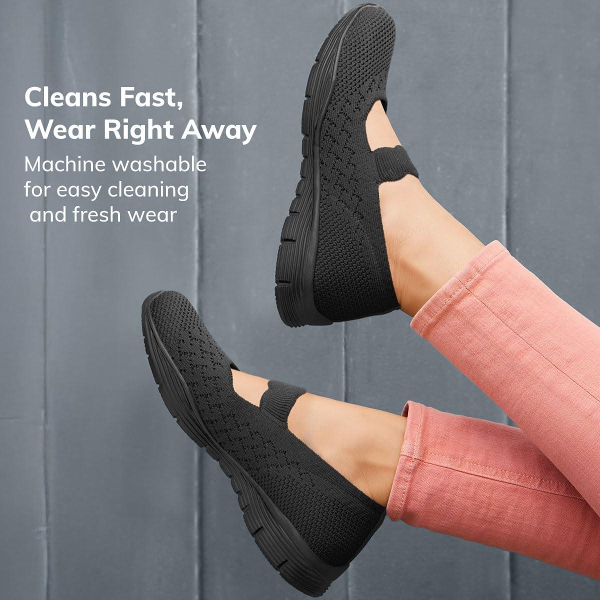 imageSkechers Womens Seager Power Hitter Engineered Knit Mary JaneBlackBlack