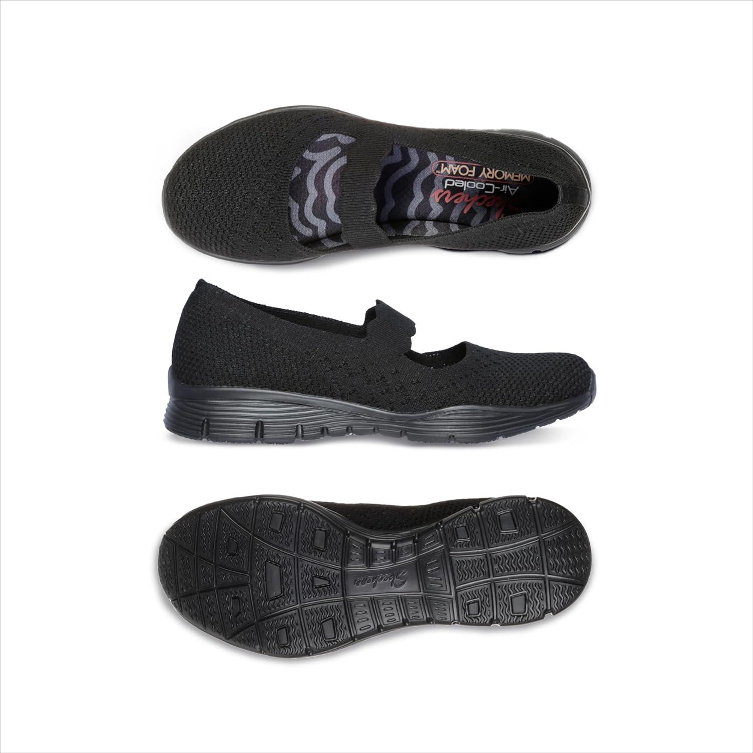 imageSkechers Womens Seager Power Hitter Engineered Knit Mary JaneBlackBlack