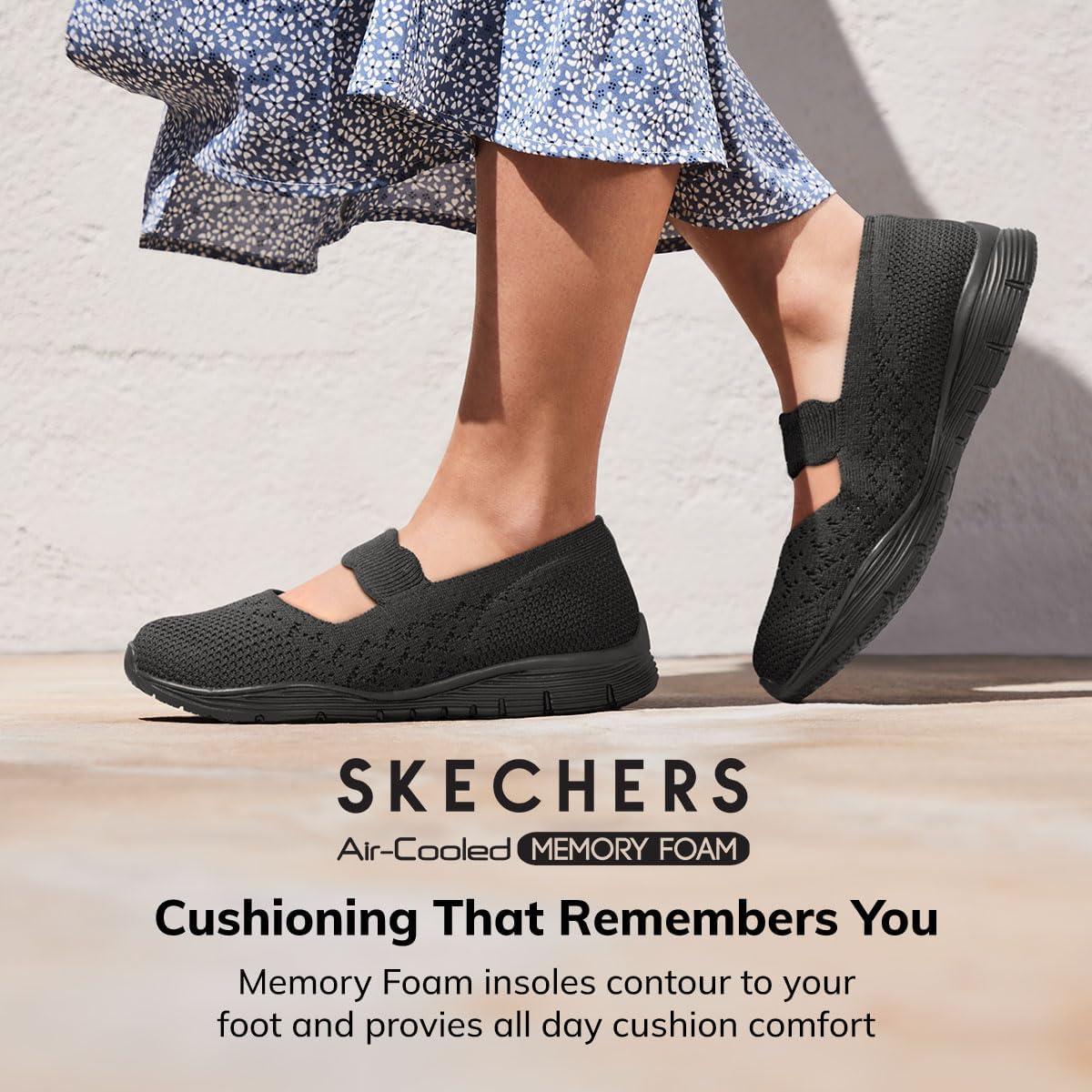 imageSkechers Womens Seager Power Hitter Engineered Knit Mary JaneBlackBlack