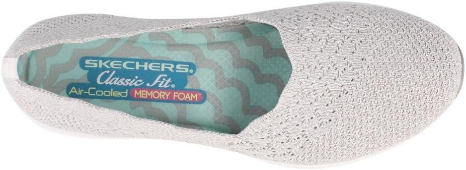 imageSkechers Womens Seager Stat Scalloped Collar Engineered SkechKnit Slipon Classic FitGrey Light