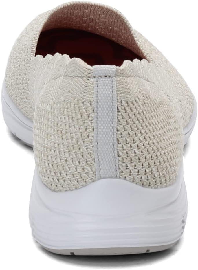 imageSkechers Womens Seager Stat Scalloped Collar Engineered SkechKnit Slipon Classic FitWhite