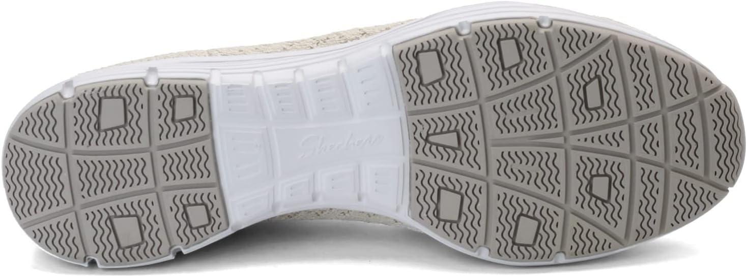 imageSkechers Womens Seager Stat Scalloped Collar Engineered SkechKnit Slipon Classic FitWhite