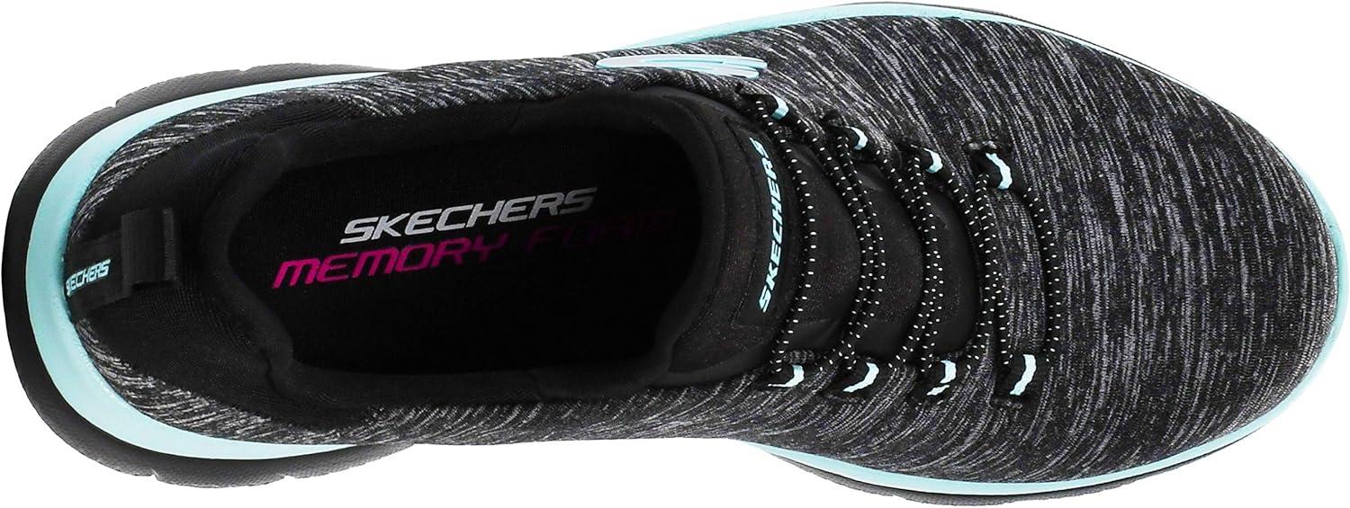 imageSkechers Womens Summits Quick Getaway SneakerBlackAqua