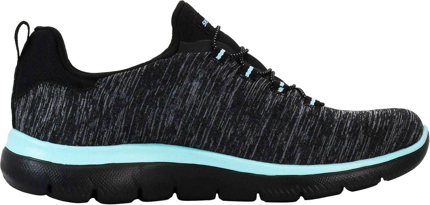 imageSkechers Womens Summits Quick Getaway SneakerBlackAqua