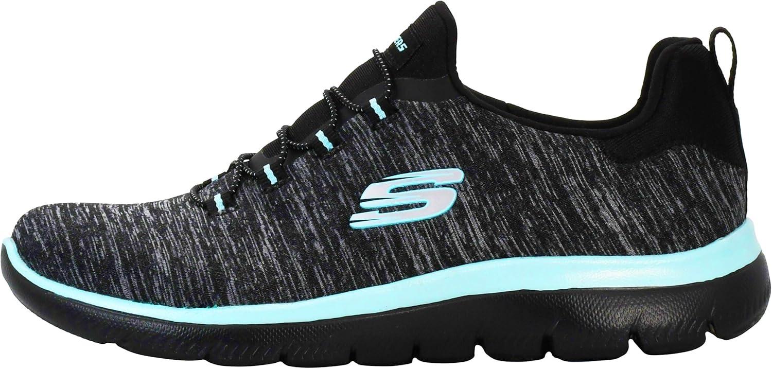 imageSkechers Womens Summits Quick Getaway SneakerBlackAqua