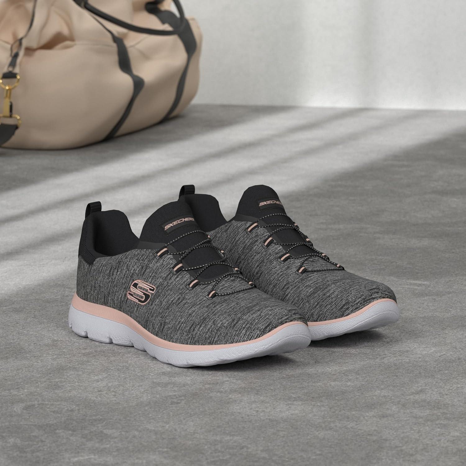 imageSkechers Womens Summits Quick Getaway SneakerBlackCoral