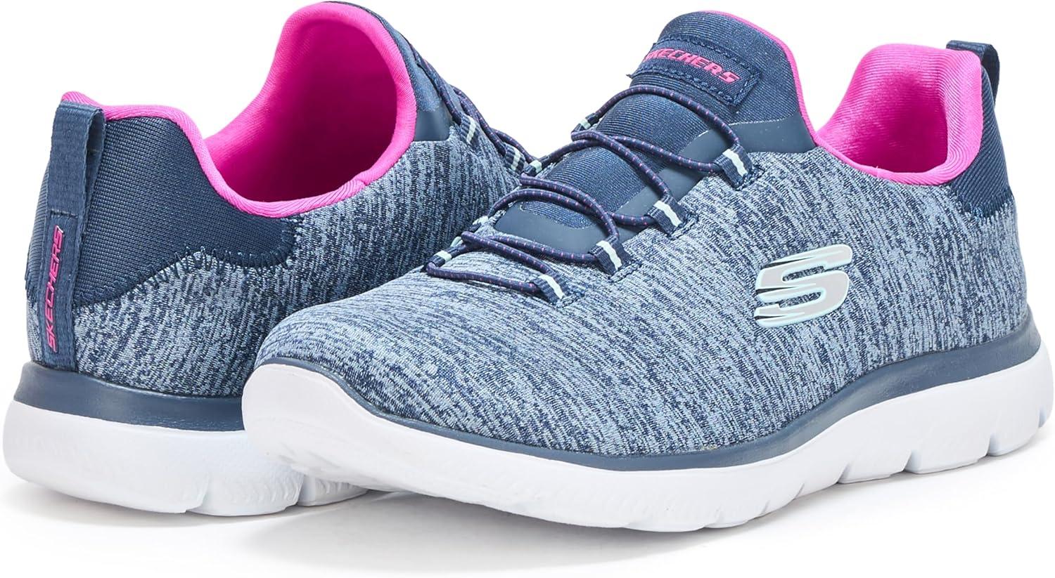 imageSkechers Womens Summits Quick Getaway SneakerBlueHot Pink