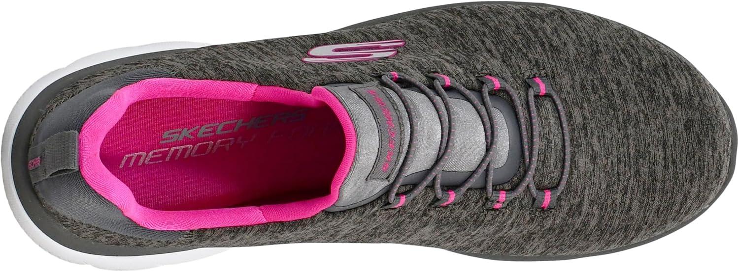 imageSkechers Womens Summits Quick Getaway SneakerCharcoalHot Pink