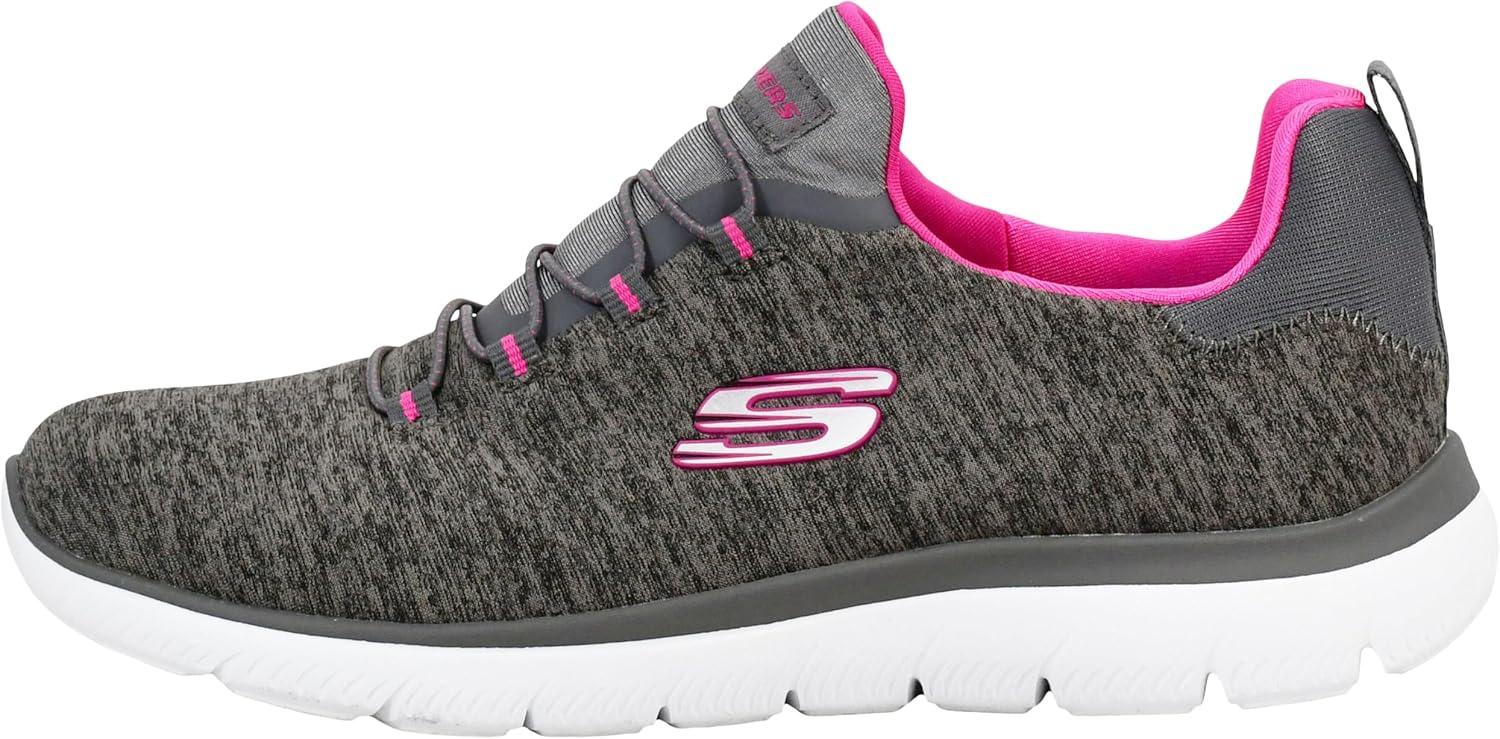 imageSkechers Womens Summits Quick Getaway SneakerCharcoalHot Pink