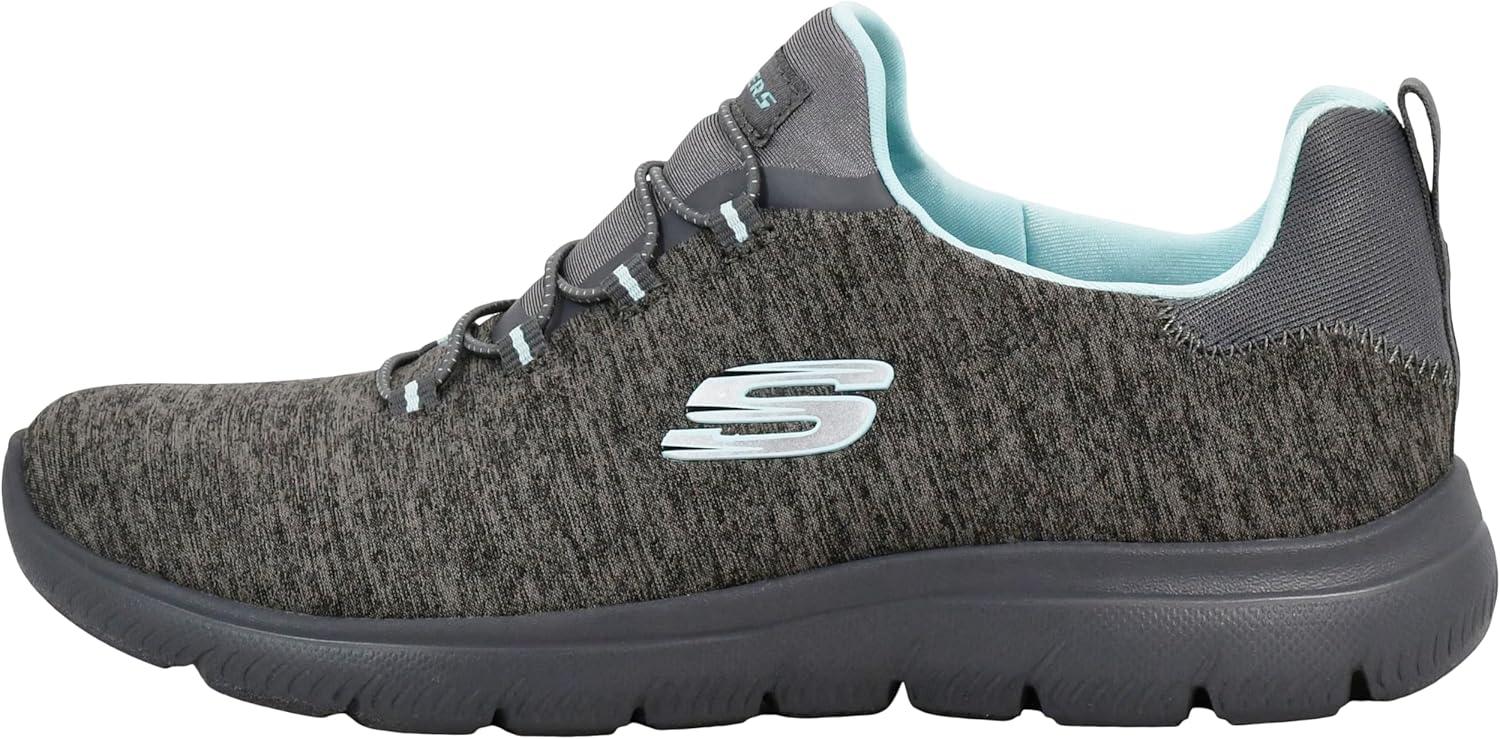 imageSkechers Womens Summits Quick Getaway SneakerCharcoalLight Blue