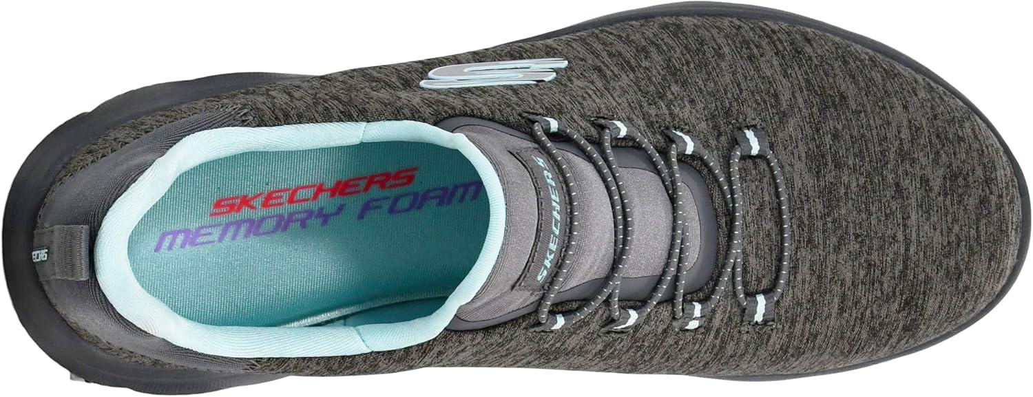 imageSkechers Womens Summits Quick Getaway SneakerCharcoalLight Blue