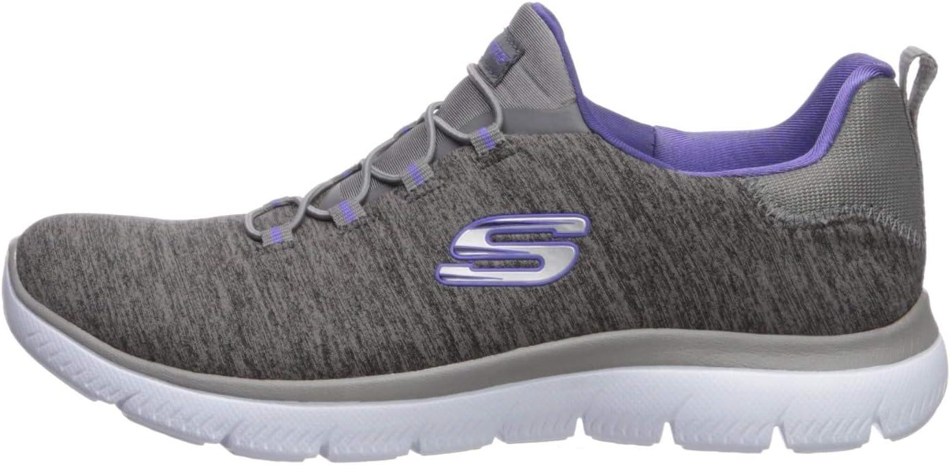 imageSkechers Womens Summits Quick Getaway SneakerCharcoalPurple