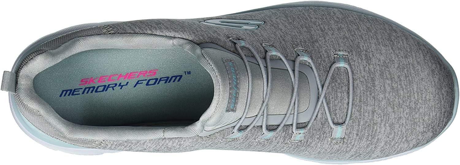 imageSkechers Womens Summits Quick Getaway SneakerLight Grey Aqua