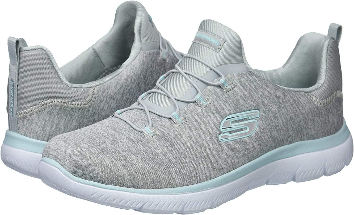 imageSkechers Womens Summits Quick Getaway SneakerLight Grey Aqua