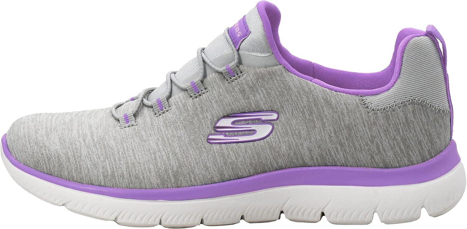 imageSkechers Womens Summits Quick Getaway SneakerLight GreyPurple