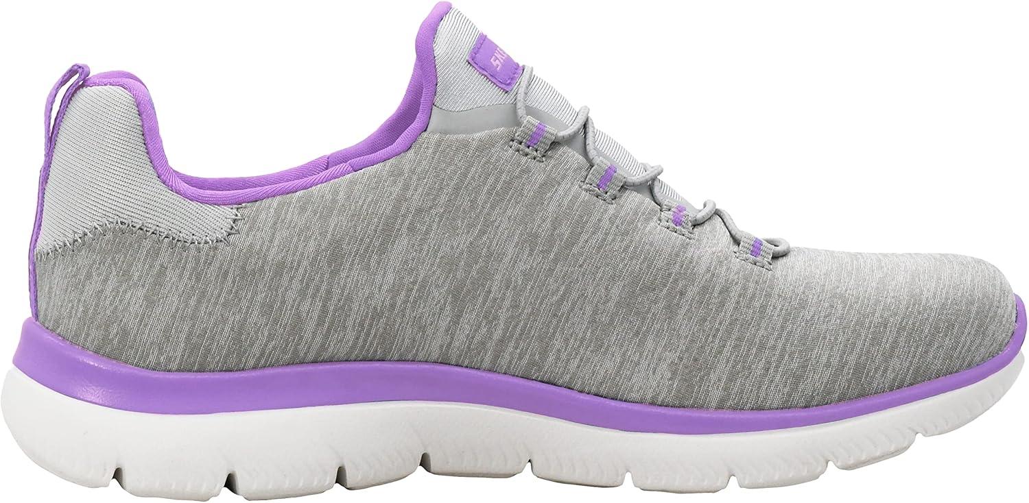 imageSkechers Womens Summits Quick Getaway SneakerLight GreyPurple