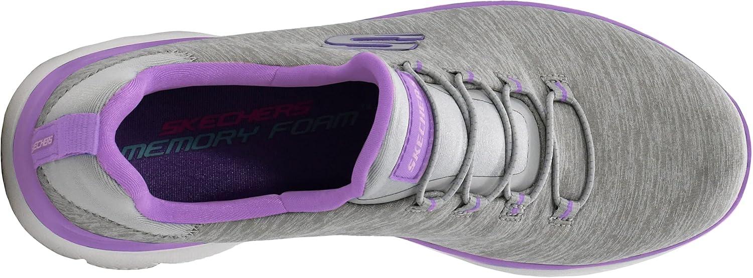 imageSkechers Womens Summits Quick Getaway SneakerLight GreyPurple