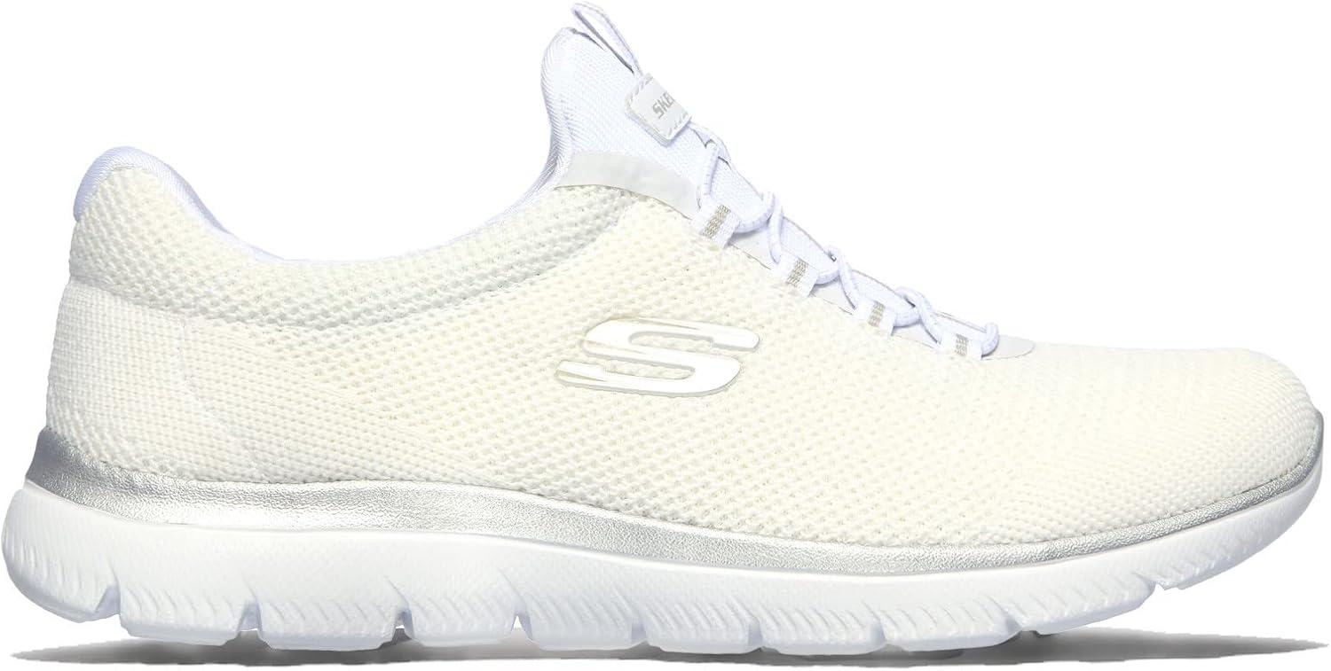 imageSkechers Womens Summits Quick Getaway SneakerWhite Silver