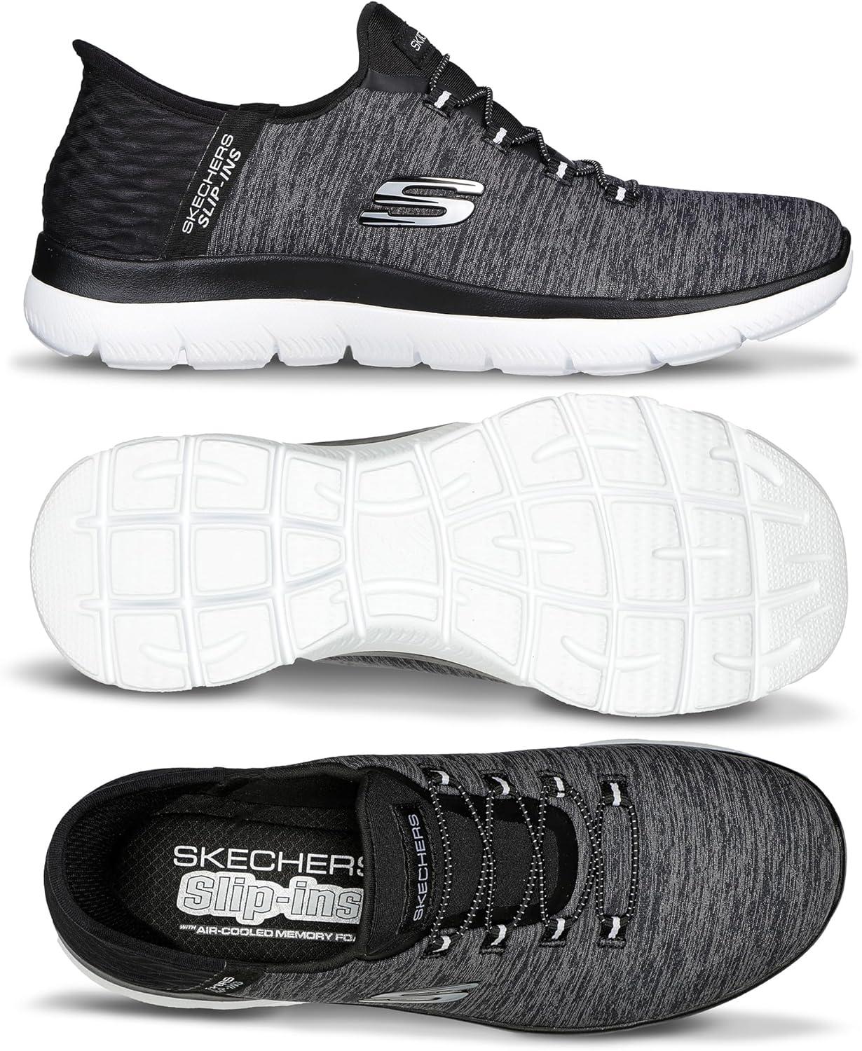 imageSkechers Womens Summits Dazzling Haze Hands Free Slip In SneakersBlack White