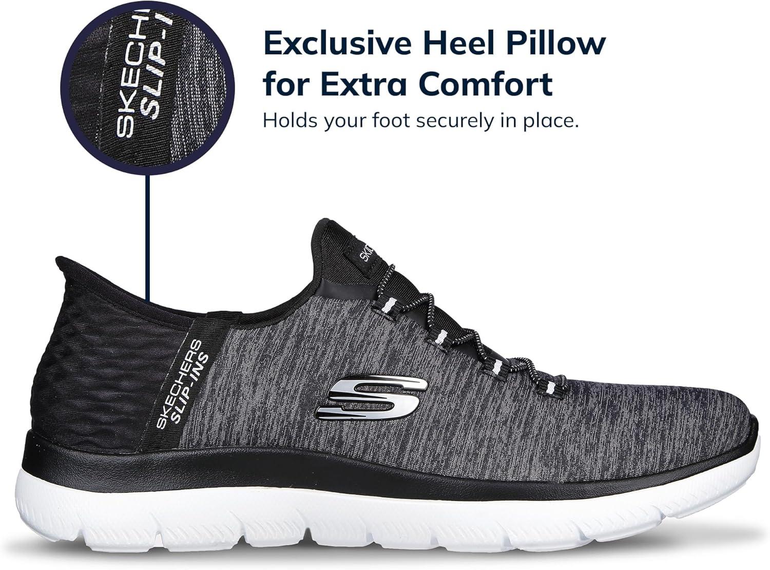 imageSkechers Womens Summits Dazzling Haze Hands Free Slip In SneakersBlack White