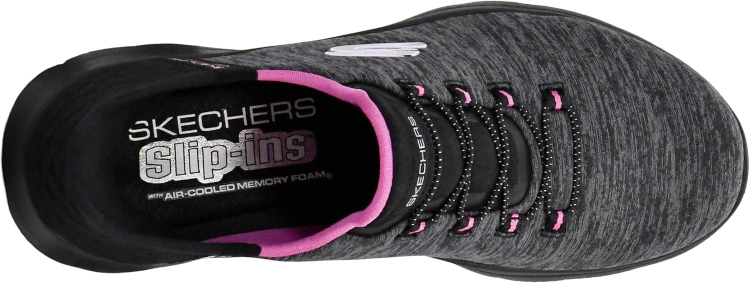 imageSkechers Womens Summits Dazzling Haze Hands Free Slip In SneakersBlackPink