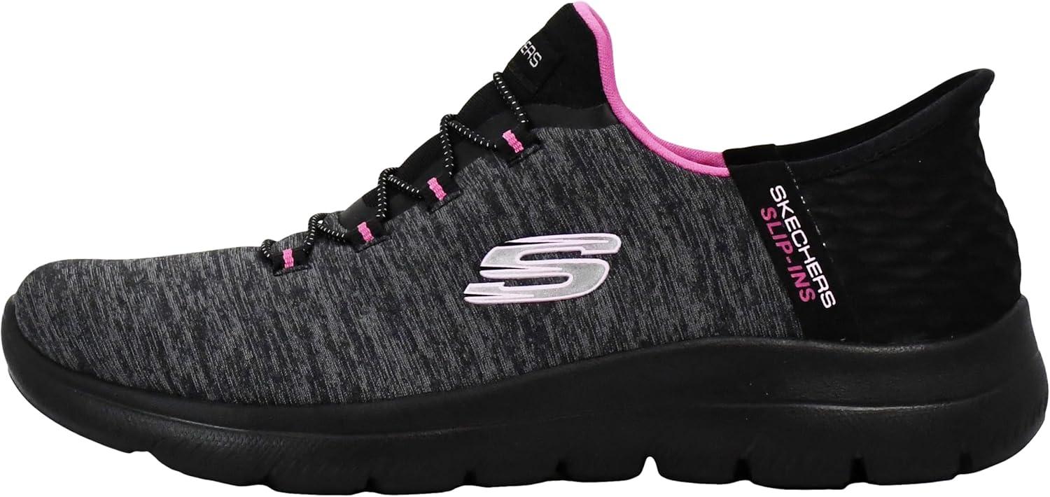 imageSkechers Womens Summits Dazzling Haze Hands Free Slip In SneakersBlackPink