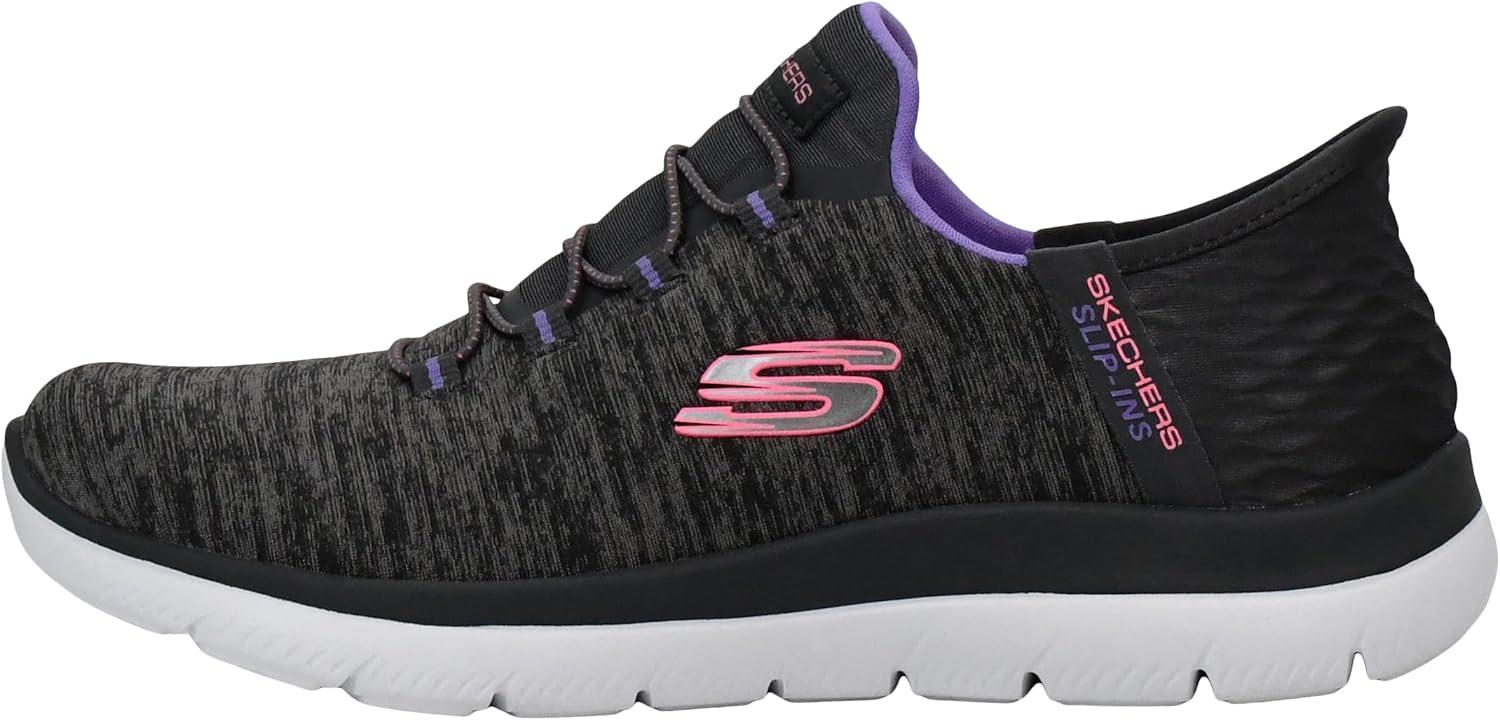 imageSkechers Womens Summits Dazzling Haze Hands Free Slip In SneakersCharcoalPurple