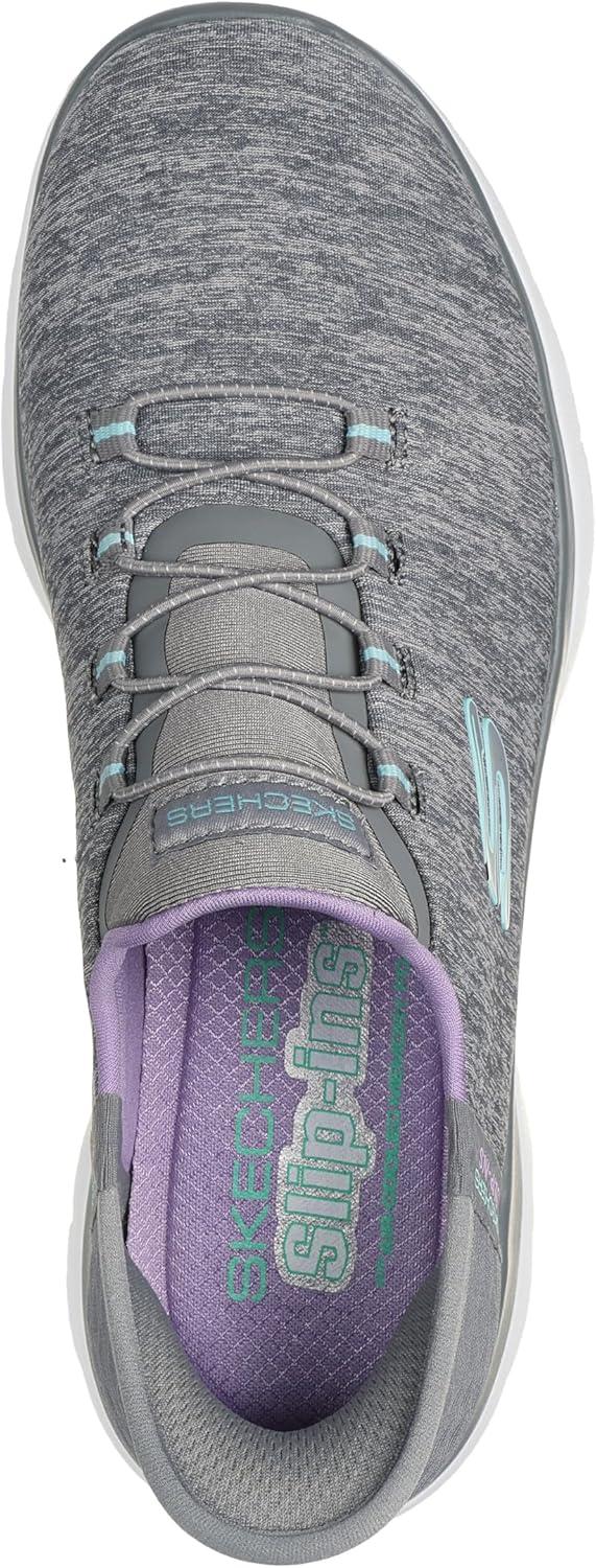 imageSkechers Womens Summits Dazzling Haze Hands Free Slip In SneakersGrey Mint
