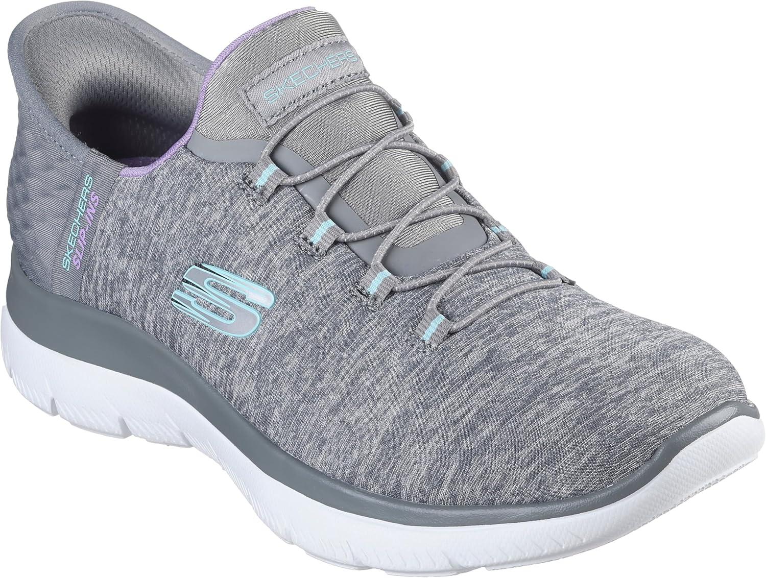 imageSkechers Womens Summits Dazzling Haze Hands Free Slip In SneakersGrey Mint