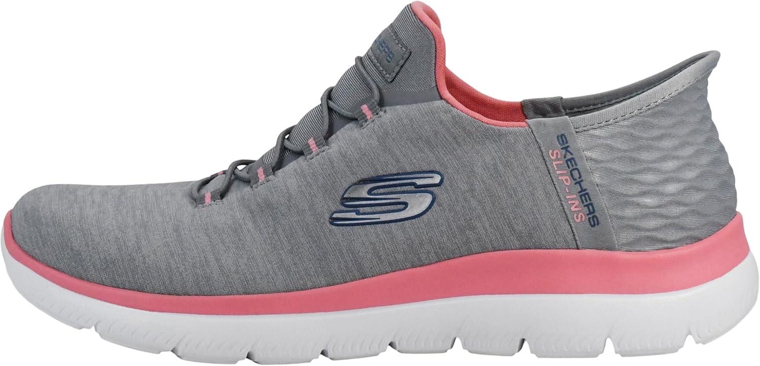 imageSkechers Womens Summits Dazzling Haze Hands Free Slip In SneakersGreyPink