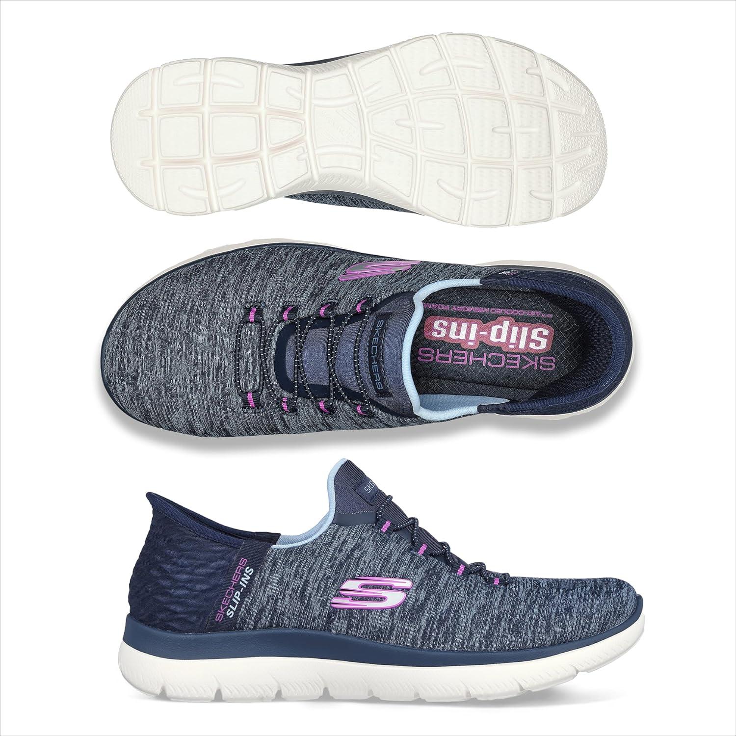 imageSkechers Womens Summits Dazzling Haze Hands Free Slip In SneakersNavy Purple
