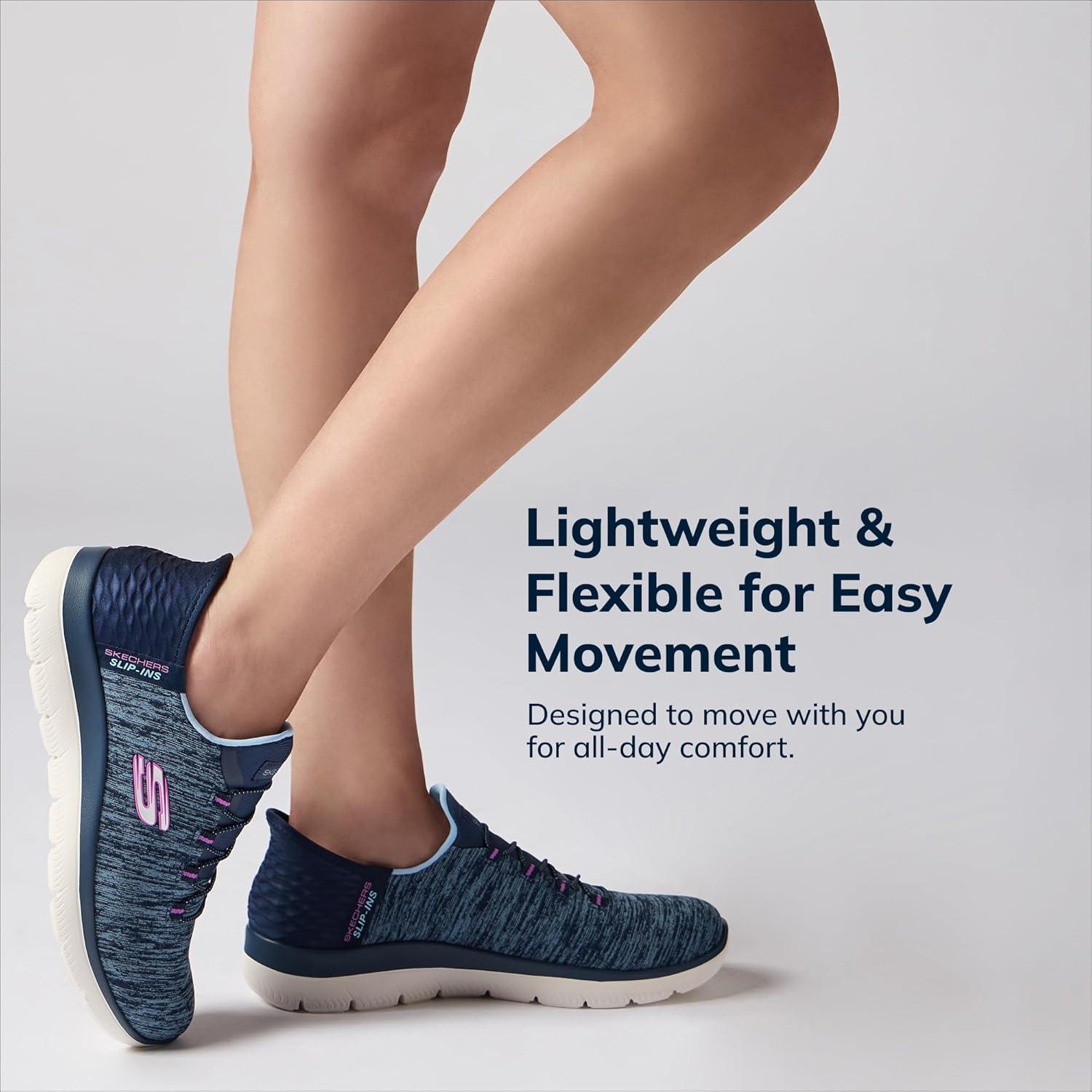 imageSkechers Womens Summits Dazzling Haze Hands Free Slip In SneakersNavy Purple