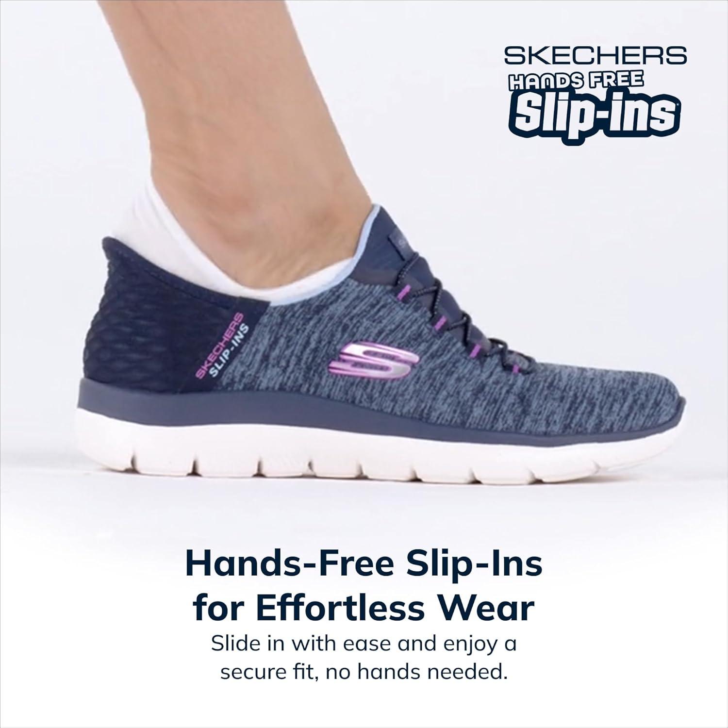 imageSkechers Womens Summits Dazzling Haze Hands Free Slip In SneakersNavy Purple
