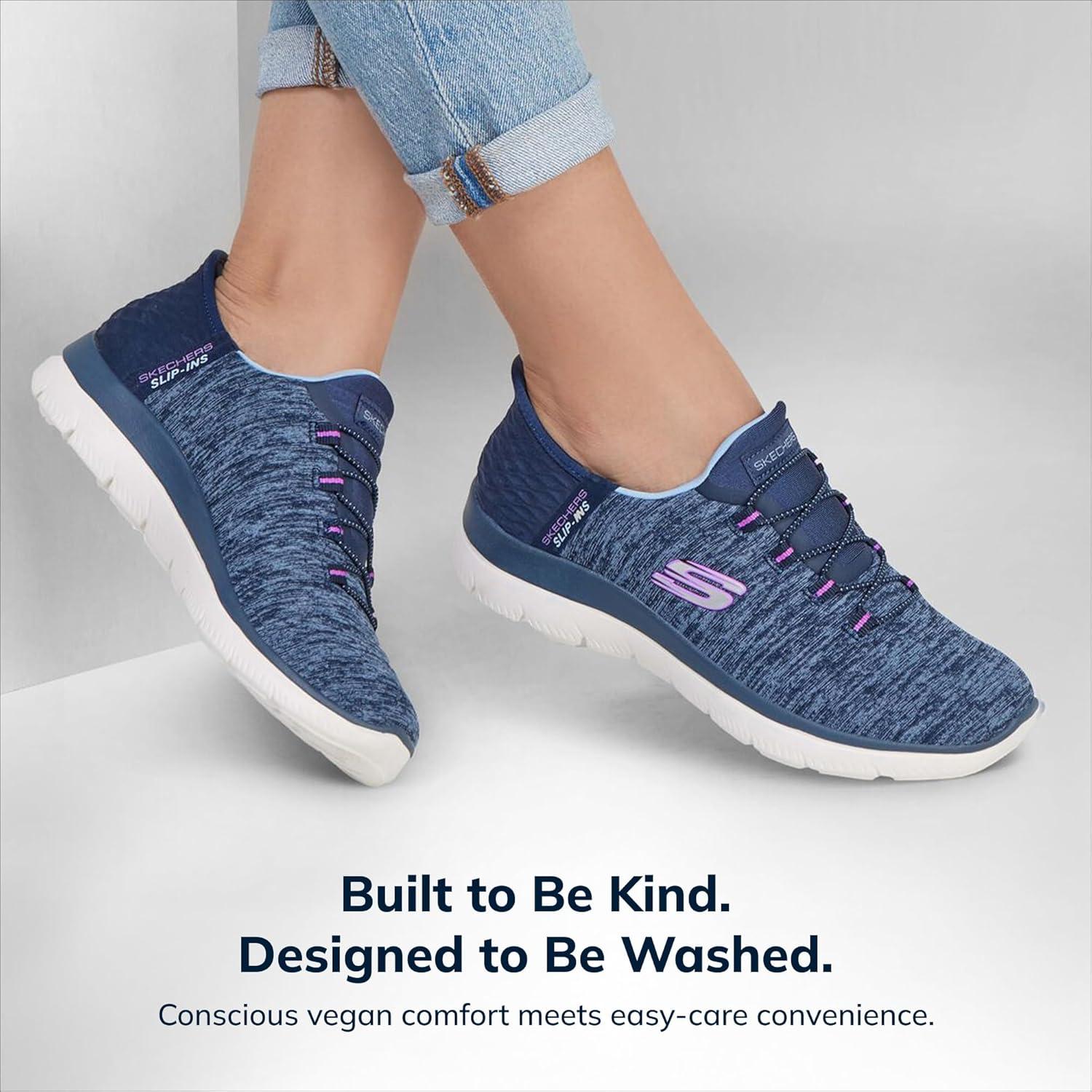 imageSkechers Womens Summits Dazzling Haze Hands Free Slip In SneakersNavy Purple