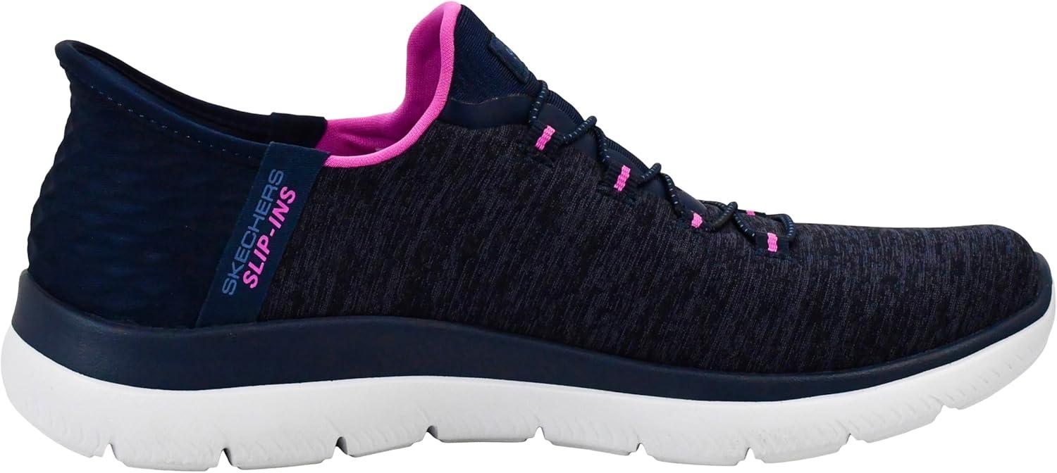 imageSkechers Womens Summits Dazzling Haze Hands Free Slip In SneakersNavyHot Pink